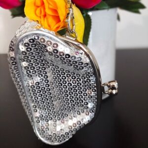 Silver Sequin Purse